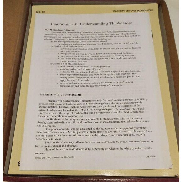 Fractions With Understanding Creative Teaching Associates Education Learning - Picture 4 of 12